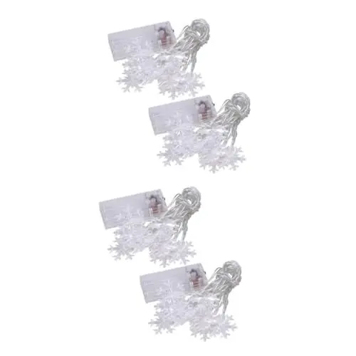 Produktbild: DOITOOL 4 Stück 10 Lichterketten Warmweiß Led-weihnachtsbaumlicht Batteriebetriebene Led-leuchten Led-lichterkette Flaschenlichter Batteriebetrieben Dekorative Lichter Draussen