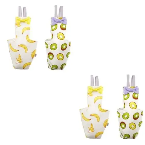 Produktbild: DOITOOL 2sets Papagei Windel Obst Muster Vogel Fliegen Kleidung Atmungsaktive Mehrweg Pet Supplies 2 Stücke * 2