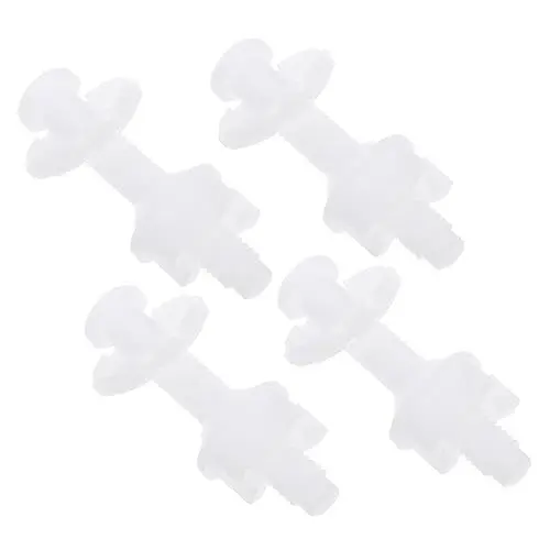 Produktbild: DOITOOL 4 Stück Unterer Riegel Schrauben Toilettenteile Befestigungsschraube Für Wc-sitzdeckel Deckelschraube Für Badezimmer-wc-sitz Toilettendeckel Pom Kunststoff Weiß Blinddarm