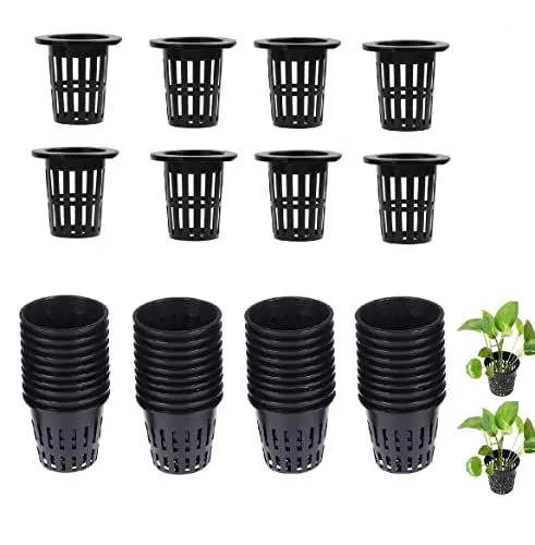 Produktbild: DOITOOL 50Stk Net Pot Hydrokultur Topf, 2.7 Zoll Hydrokultur Pflanzen Mesh Topf Kunststoff Hydroponics Netztopf Plant Net Cup Töpfe für Hydroponics Supplie