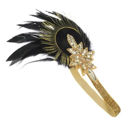 Produktbild: DOITOOL 5 Stück Ausgefallene Stirnbänder Für Damen Satin-stirnband Kopfbedeckung Im Stil Der 1920er Jahre Für Damen