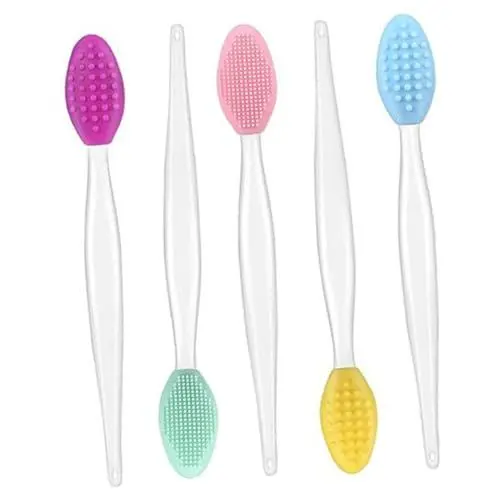 Produktbild: DOITOOL 5stücke Doppelseitiges Lippenschrubber-tool Aus Weichem Silikonmaterial Für Sanftes Peeling-erlebnis Entfernt Abgestorbene Hautzellen Und Verbessert Die Lippenpflege Für Hause