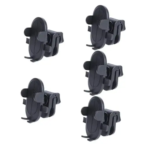 Produktbild: DOITOOL 5St handyhalter klammern für Kinderwagen Handy aufsteller Cellphone Stand Smartphonehalterung Bike Holder Fahrrad Roller Regenschirm Auto Spurstange rotieren Telefonständer Plastik
