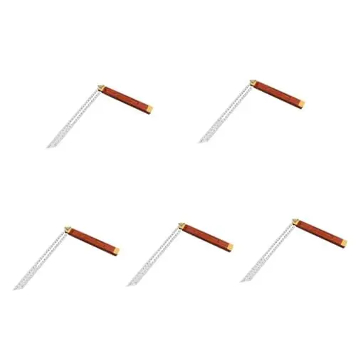 Produktbild: DOITOOL 5st Werkzeug Winkelmesser Winkelsucher Winkelmessgerät Multi- -messlineal Zollstock Drehbares Winkellineal Lineal Herrscher Rotieren Holz Mahagoni-