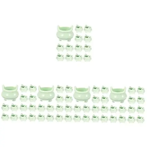 Produktbild: DOITOOL 60 Stk Mini-kesselkessel Mini-hausornamente Mini-wasserkocher Miniaturdekoration Miniaturfiguren Mini-spielzeug Figuren Mini-zubehör Requisiten Halloween Plastik