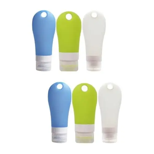 Produktbild: DOITOOL 6 Stk Behälter in Reisegröße leere Silikonflasche Mini sahnespender Reisespenderflasche tragbare nachfüllbare Flasche Füllung leere Flasche Dosierflasche reisen