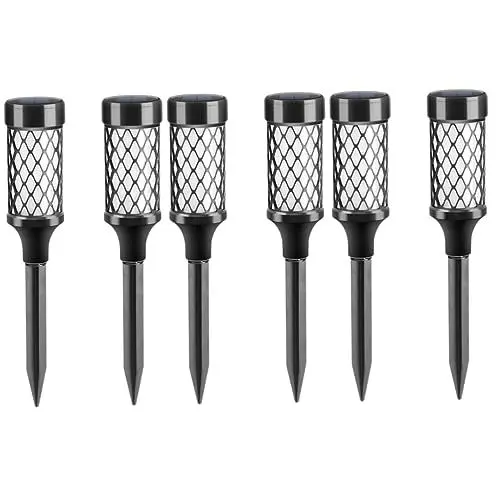 Produktbild: DOITOOL 6 Stk Solarleuchte Für Den Garten Solarleuchten Gartenleuchten Im Freien Led-gartenlampe Licht Für Gartenwege Solare Wegebeleuchtung Flammen Draussen Wasserdichtes Licht Plastik