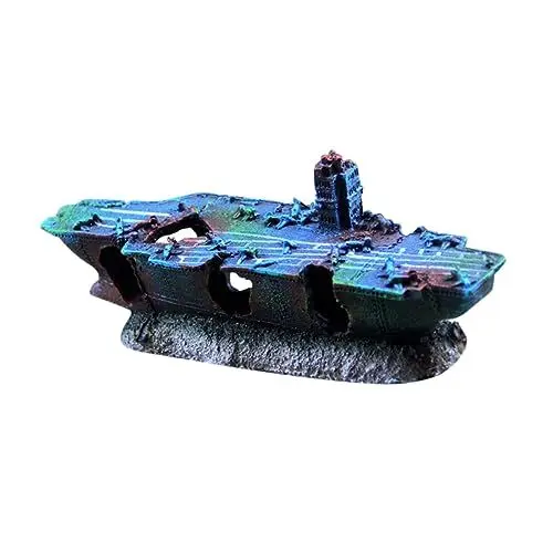 Produktbild: DOITOOL Aquarienverzierung Fischglasdekorationen Aquarium Dekoration Aquariumzubehör Ornament Zubehör für Aquarien Aquariumdekoration Schiffswrack schmücken Kunsthandwerk