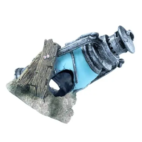 Produktbild: DOITOOL Aquarium Dekoration Ruinen von Fischbecken Schreibtischdekoration Laterne Betta-Aquarium Aquarium-Landschaftsdekoration Aquariumdekoration aus Kunstharz Pagode