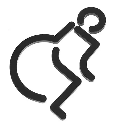 Produktbild: DOITOOL -symbol Für Toilette Edelstahl Behindertenschild Badeprodukte Barrierefreie Toilette