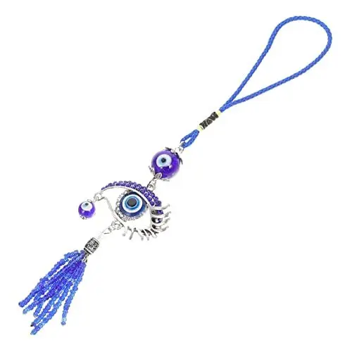 Produktbild: DOITOOL Eid Mubarak Böser Auge Auto Hängen Ornament Böse Augen Perlen Schutz Charme Glück Amulett Anhänger Für Hintere Ansicht Spiegel Hause Türen Auto Wand Blau Türkisches Auge, Evil Eye Nazar Boncuk