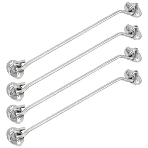 Produktbild: DOITOOL Haken Haken 4 Stück Kabinenhaken Mit Kabinenhaken Aus Messing Haken Nagel Tür Kabinentürhaken