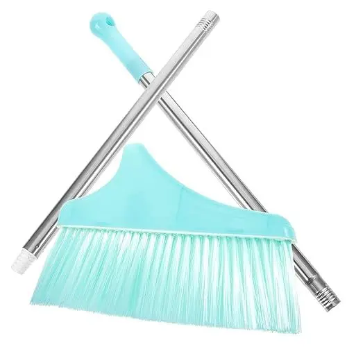 Produktbild: DOITOOL Haushaltsbesen Müllkehrwerkzeug Bodenschaber Langer Griff Robust Langer Schöpflöffel Besen Bodenreinigungswerkzeug Heimbesen Reinigungsbesen Kehrschaufel-Set