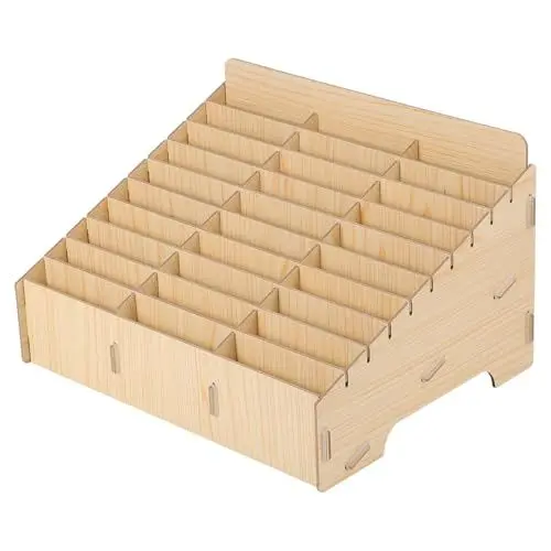 Produktbild: DOITOOL Holz handygarage schule 30 Grids handy aufbewahrungsbox Mobiltelefone aufbewahrung Multifunktionale handy box für klassenzimmer Büro, Khaki