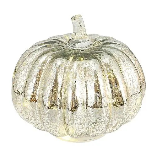 Produktbild: DOITOOL Kürbislichter Aus Glas Halloween-Lichter Beleuchtete Kürbisse Dekorationen Tischdekoration Dekorative Herbstdekoration (Ohne Batterie)