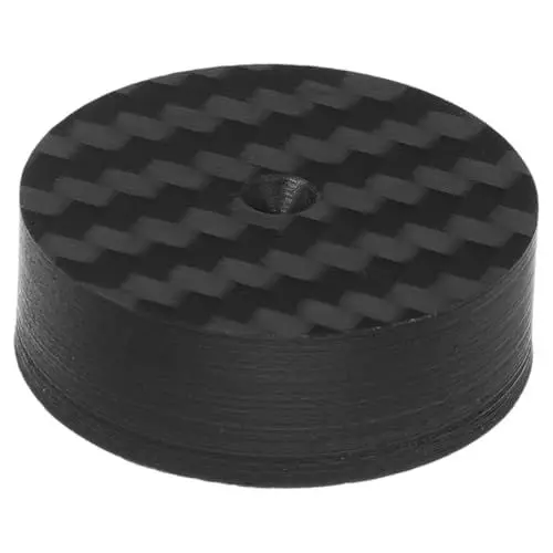 Produktbild: DOITOOL Lautsprechermatte Lautsprecherpads Stoßdämpferfüße Für Autoverstärker Empfänger-ersatzfüße Platte Für Plattenspieler Vibrationsisolierung des Lautsprechers Black Kohlefaser