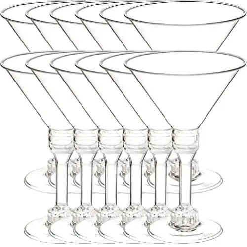 Produktbild: DOITOOL Kunststoff 20Er-Set Klare Coupé-Cocktailgläser Exquisite Coupé-Gläser Simply Retro Haushaltszubehör