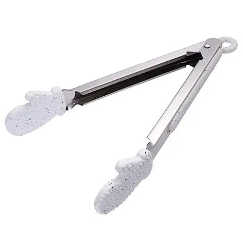 Produktbild: DOITOOL Edelstahl Grillzange Küchenzange Mini Greifzange Salatzange Mini Lebensmittelzange Brotklemme Dessertzange Food Clip Tool Brotzange Servierzange Kochzange Küchenzange Lebensmittelzange