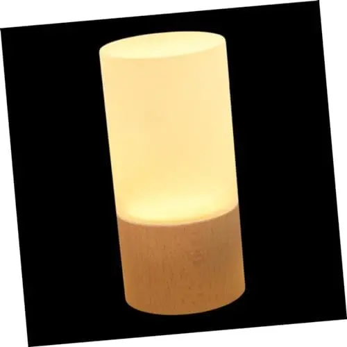 Produktbild: DOITOOL Nachtlicht Aus Massivholz Desktop Helligkeit Nachtlampe Led-bettlicht Kinderzimmerlampe Schlafzimmer Licht Dekorative Lampe Dekorative Nachtlampe Acryl Baby Bürolicht Dimmbar