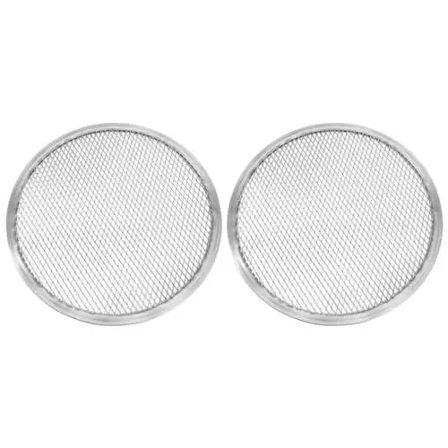 Produktbild: DOITOOL 2stücke Runde Pizza-screens Perforierte Aluminium-pizza-pfannen Für Ofen Backblech Mit Löchern Für Gleichmäßiges Pizza-backen Haushalts-pizza-server