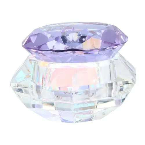 Produktbild: DOITOOL Aufbewahrungsbehälter Aus Farbigem Kristallglas Mit Nagellack Und Großem Diamantdeckel Für Schönheitsprodukte