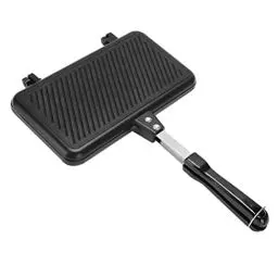 Produktbild: DOITOOL Toaster Xl Sandwich Maker Doppelseitig Bratpfanne Aluminium Omelette Tabletts Pan Backen Pan Nichtstick Bratpfanne Home Kochgeschirr für Sandwich Schwarz Toast Maker