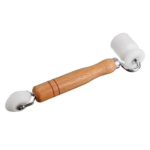 Produktbild: DOITOOL Rollenrolle Bodennahtroller Dachbandrolle Werkzeuge Zum Glätten Von Tapeten Tapetenrolle Nahtroller Zum Quilten Quilling-werkzeug Holznahtroller Holzgriff Doppelkopf Werkzeugkasten