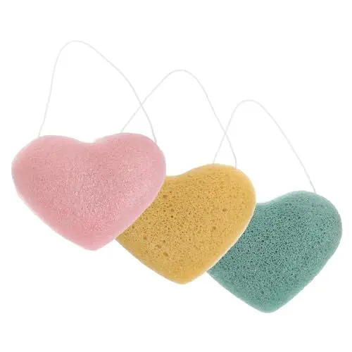 Produktbild: DOITOOL Gesichtsschwämme für Frauen 3er-set Gesichtsreinigungsschwämme Im Herz-design Peeling-kraft
