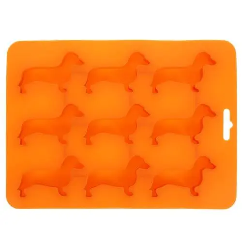 Produktbild: DOITOOL Silikon Eiswürfelform - 1Stück Eiswürfelschale mit Dackel, 9 Fach Große Dackel Eiswürfel , Platzsparend und Stapelbar Ice Tray Ice Cube für Cocktails Whisky Wein Obst Fruchtpürees Eiscreme