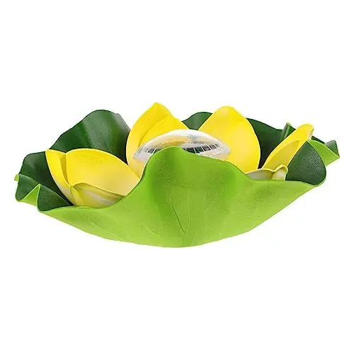Produktbild: DOITOOL Realistische Lotusblume Solarlicht Gartenteich Schwimmende Lampe Lotusförmige Dekorative Lichter Wasser Schwimmende Lotus Schmücken