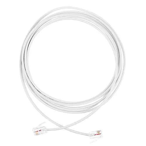 Produktbild: DOITOOL Telefonleitung extension cord verlängerungsschnur telefon schnur RJ11 Stecker Telefonkabel Festnetzkabel Anschlusskabel für Telefon Flaches Telefonkabel Sauerstofffreies Kupfer