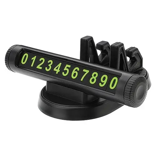 Produktbild: DOITOOL Zeichen für vorübergehendes Parken von Autos handyhalter Auto-Gadgets und Zubehör sparkasten stopschild Universeller Autotelefonhalter vorübergehendes Parken für Auto Abs Black