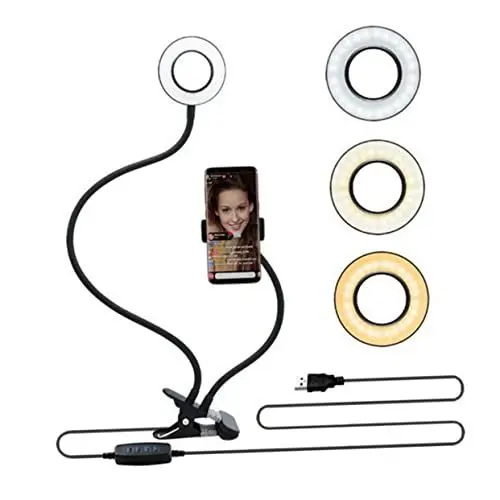 Produktbild: DOITOOL Live-Übertragungshalterung Fülllicht Telefonlichtständer Farbe Tischplatte Selfie Saugnapf Vlog-Clip Verstellbarer Ansichtshalter Led-Licht Für Telefonlicht Telefon
