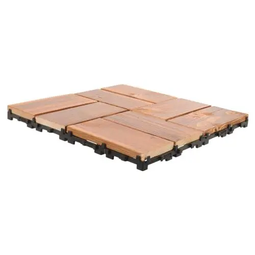 Produktbild: DOITOOL Bodenbeläge Für Außenbereich Terrassenfliesen Aus Kunststoff Und Balkonbodenbelag Ineinander Greifende Fliesen Für Terrasse Und Garten Tragbarer Terrassenboden Mit Einfacher