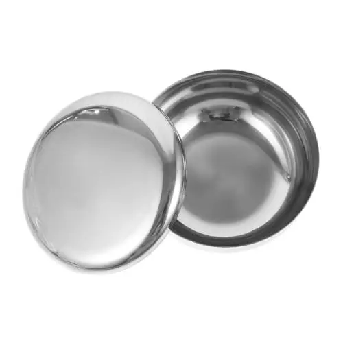 Produktbild: DOITOOL Edelstahl Rasierschale Für Herren Robuste Rasierseifenschale Aus Hochwertigem Rostfreiem Edelstahl Ideal Für Klassische Nassrasur Shaving Bowl Silberfarbe Pflegeleichte