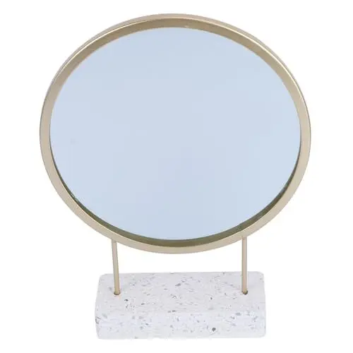 Produktbild: DOITOOL Schminkspiegel Tischspiegel Kosmetikspiegel Arbeitsplatte Kosmetikspiegel Multifunktional -Finish Stabiles Glas – Eleganter Sockel Für Badezimmer Und Schlafzimmer