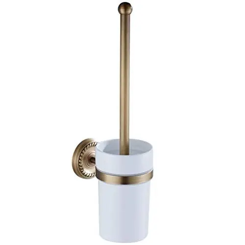 Produktbild: Doitool F6706 WC-Bürstenhalter, Antik-Messing, Kupfer, europäischer Stil, Carving WC-Bürste, Becherhalter (Antik Twist – WC-Bürste)