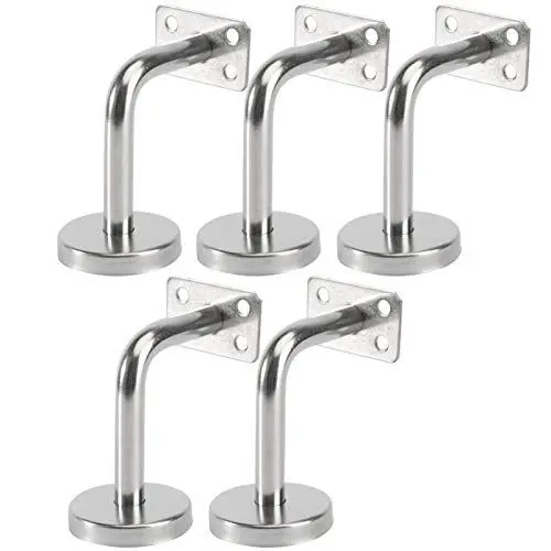 Produktbild: DOITOOL 5 Stück Handlaufhalter, Edelstahl Handlauf Halterung Geländerhalter Handlaufhalter Wandhalter Halterung Für Handlauf Innen, Für Handlaufträger Aus Holz Oder Metall
