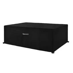Produktbild: Dokon Gartenmöbel Abdeckung Wasserdicht Schwerlast 600D Oxford Gewebe Gartentisch Abdeckplane Winterfest Winddicht Anti-UV Schutzhülle für Loungemöbel Möbelsets Sitzgruppe (210x110x74cm) - Schwarz