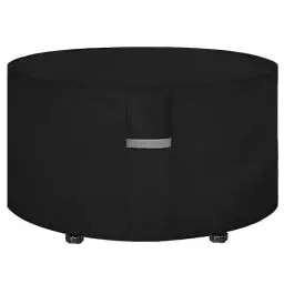 Produktbild: Dokon Gartenmöbel Abdeckung Wasserdicht Schwerlast 600D Oxford Gewebe Gartentisch Abdeckplane Winterfest Winddicht UV Beständiges Schutzhülle für Loungemöbel Möbelsets Sitzgruppe Rund (Ø230x100cm)