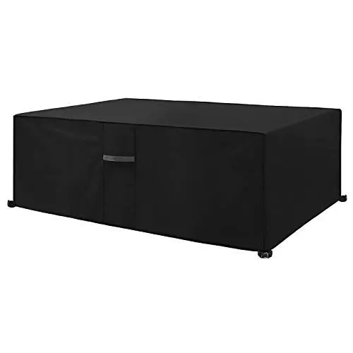 Produktbild: Dokon Gartenmöbel Abdeckung Wasserdicht Schwerlast 600D Oxford Gewebe Gartentisch Abdeckplane mit Belüftungsöffnungen Winddicht UV Beständiges Schutzhülle für Loungemöbel Sitzgruppe (180x120x74cm)