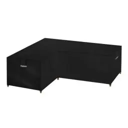 Produktbild: Dokon L-Form Gartenmöbel Abdeckung Wasserdicht Schwerlast 600D Oxford Gewebe Winterfest Winddicht UV Beständiges Schutzhülle für Loungemöbel L Form, Ecksofa mit Belüftungsöffnungen (222x286x82cm)