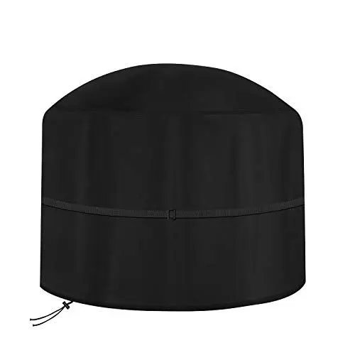 Produktbild: Dokon Schutzhülle für Feuerschale, Wasserdicht, Winddicht, UV-Beständiges, Schwerlast Reißfest 600D Oxford Gewebe Feuerkorb, Feuerstelle Abdeckung (80x50cm) - Schwarz