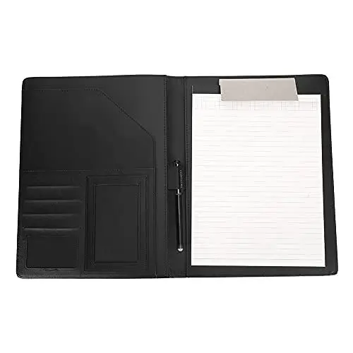 Produktbild: Dokumenten-Organizer Folio, Ledermappe A4, multifunktional, PU, ​​tragbar, Geschäftsdokument, Multi, Portfolio-Mappe für Notizblock, Kartenhalter, Damen und Herren