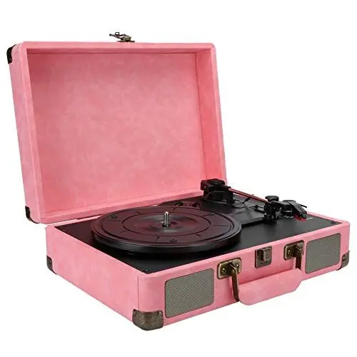 Produktbild: Dokumenten-Player mit Audiosystem, Tragbarer 5.0-Plattenspieler-Phonograph mit DREI Geschwindigkeiten, Expert 33 45 78 U/min Hilft Kopfhöreranschluss Koffer -Bericht (#2)