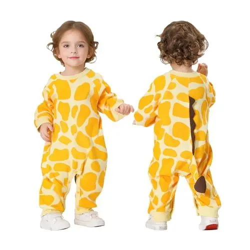Produktbild: Doladola Unisex Baby Strampler mit Baumwolle,Baby overalls für Jungen und Mädchen mit 3D Tier tail,Kleidung für Kinder als (Giraffe, 24-30 Monate)