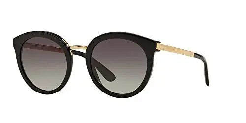 Produktbild: Dolce & Gabbana Damen DG4268 Sonnenbrille, Mehrfarbig (Gold, Schwarz/Grau verlaufend 501/8G), Small (Herstellergröße: 52)