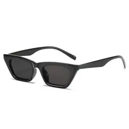 Produktbild: Dollger Sonnenbrille Damen Katze UV-Schutz Vintage Brille Cat Eye Sunglasses Retro Quadratische Brille kleines Auge Cateye Rosa, B Black