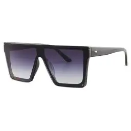 Produktbild: Dollger Sonnenbrille UV400 Schutz Herren Damen Vintage Sonnenbrillen Sportbrille, Ultra-Leicht Rahmen Schutzbrille Rechteck Flat Top Retro Sunglasses Autofahren Golf Fahrradbrille (grau)