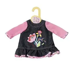 Produktbild: Dolly Moda 871010 Blume Jeans Kleid 43cm, Geblümt, Bunt